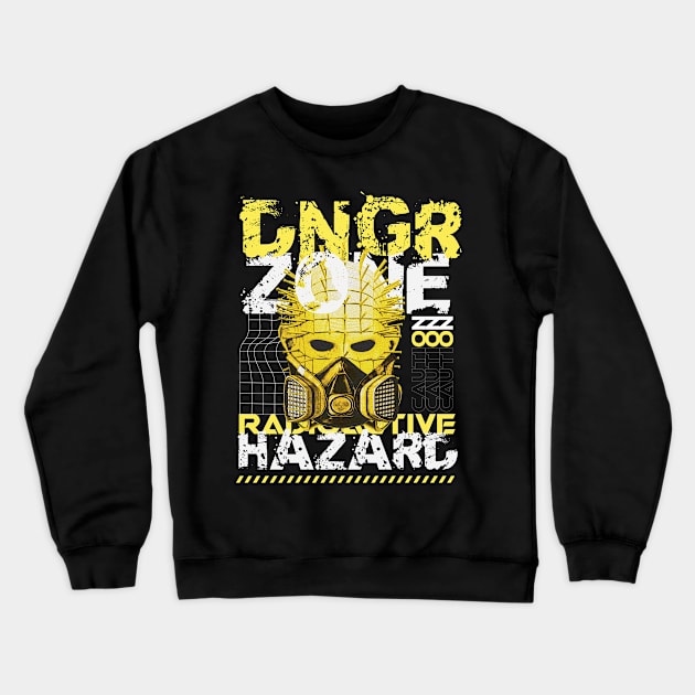 Danger Zone Radioactive Hazard Hellraiser Crewneck Sweatshirt by RadioaktivShop